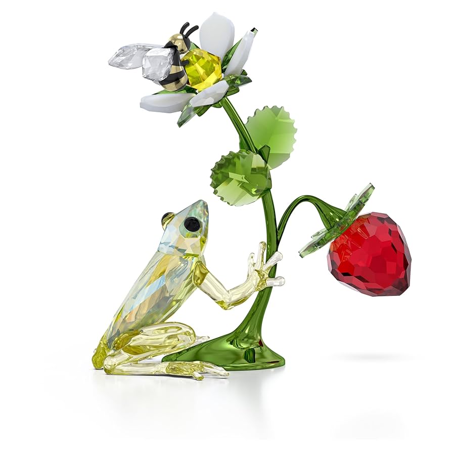 新品★スワロフスキー Frog Bee And Strawberry カエル Amazon.com: Swarovski Idyllia Frog, Bee and Strawberry
